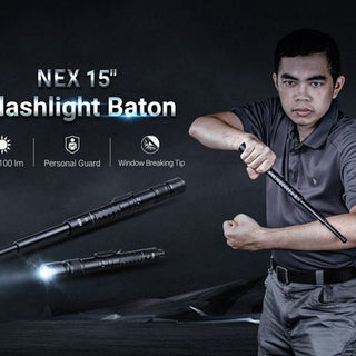 New! NEX 15″ Flashlight Baton, Your Personal Guard! - NEXTORCH