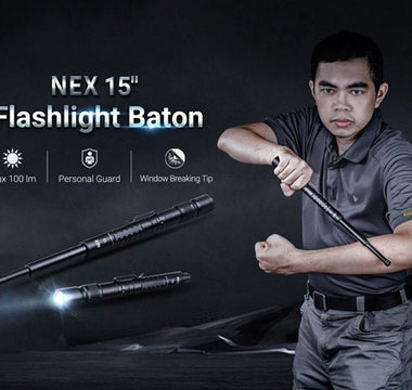 New! NEX 15″ Flashlight Baton, Your Personal Guard! - NEXTORCH