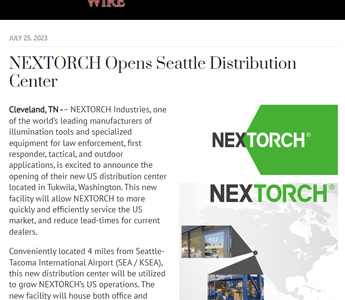 NEXTORCH Opens Seattle Distribution Center | Tactical Wire Feature - NEXTORCH