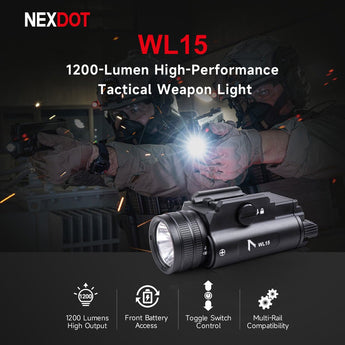 NEXDOT WL15 Tactical Weapon Light - 1200 Lumens – NEXTORCH