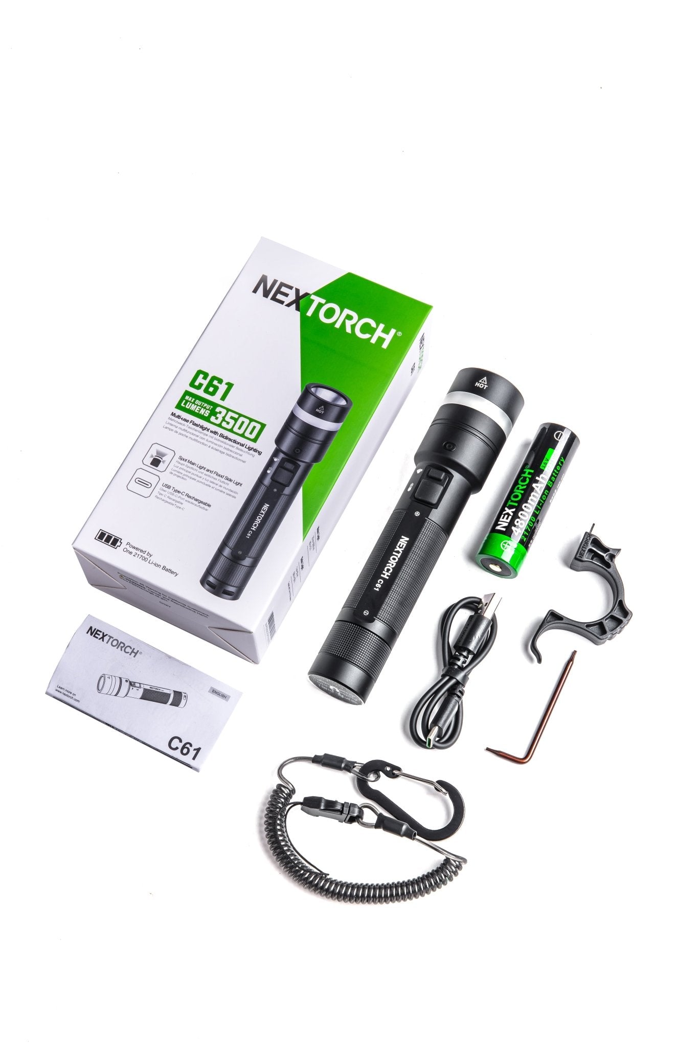 NEXTORCHNEXTORCH C61 Dual - Beam Flashlight with Stepless Dimming l 3500 LumensEDC FLASHLIGHTS