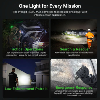 NEXTORCH TA30D MAX Tactical Flashlight - 4000 Lumens