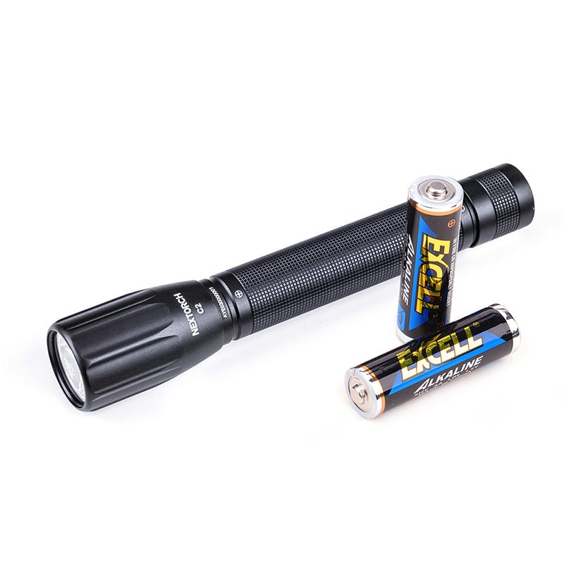 concept 2 6500 lumen super bright compact rechargeable flashlight NEXTORCH C2 AA Flashlight